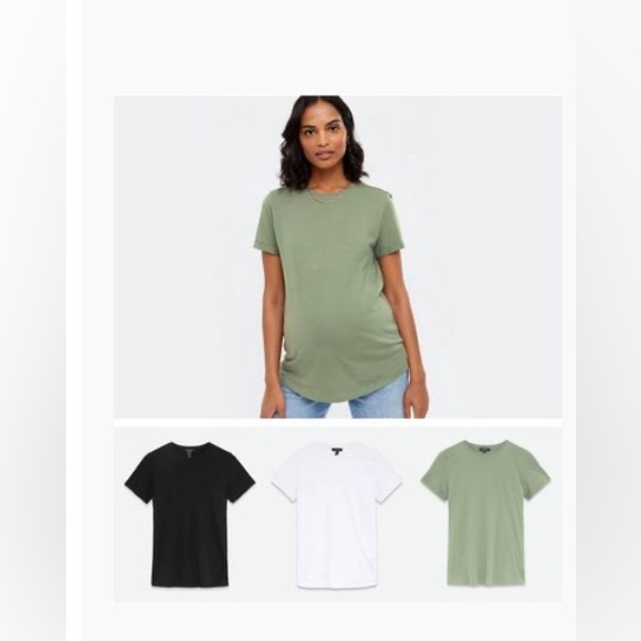 NWT 3-Pack Cotton Maternity Short Sleeve Tops in Size US 4 - Picture 1 of 4